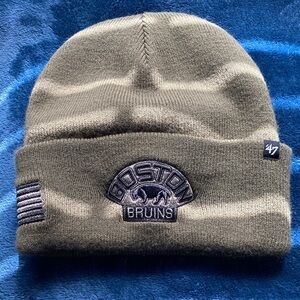 47 Olive Boston Bruins Embroidered Cuffed Beanie unisex